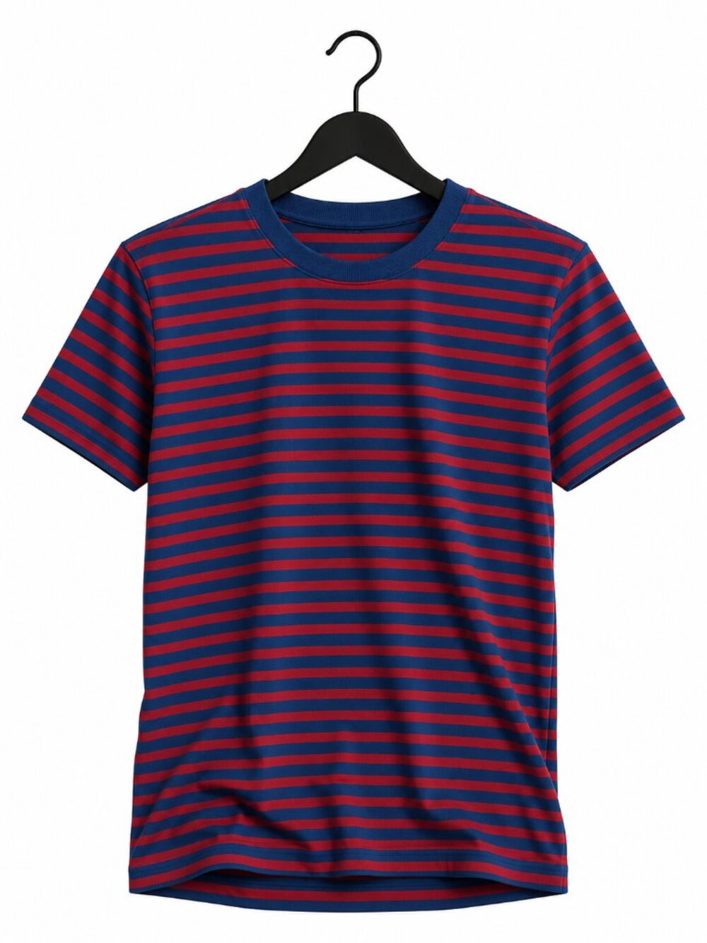 Men's Striped Relaxed Tee, Short Sleeve, Size Large, Dark Indigo